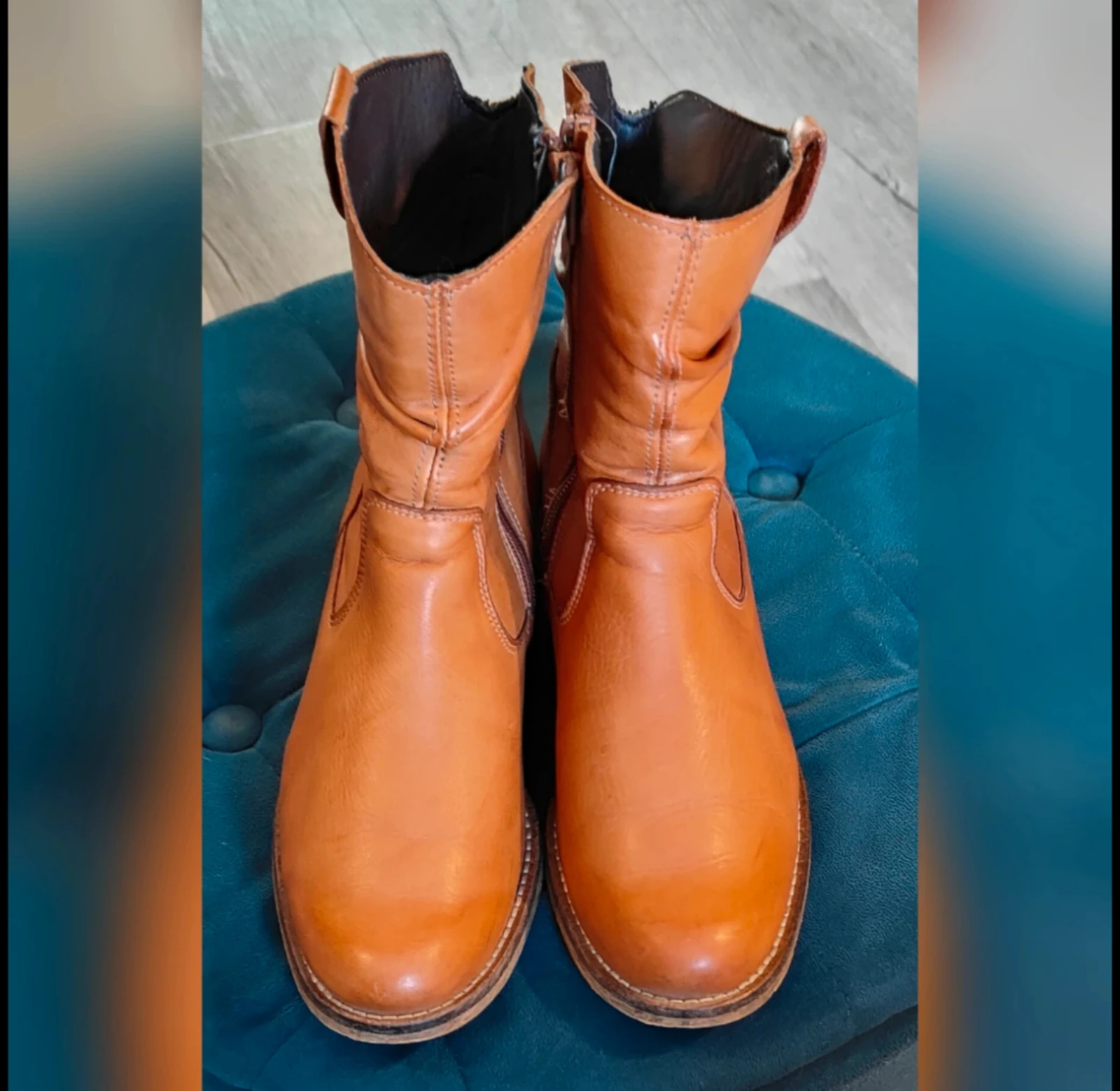 Botines de cuero Cellini color coñac/marrón claro talla 37 – photo 4